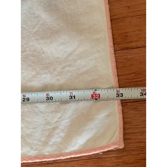 Hand-Embroidered Puppy & Kitten Baby Blanket 41x33 Inches Cotton Cream - Picture 6 of 10